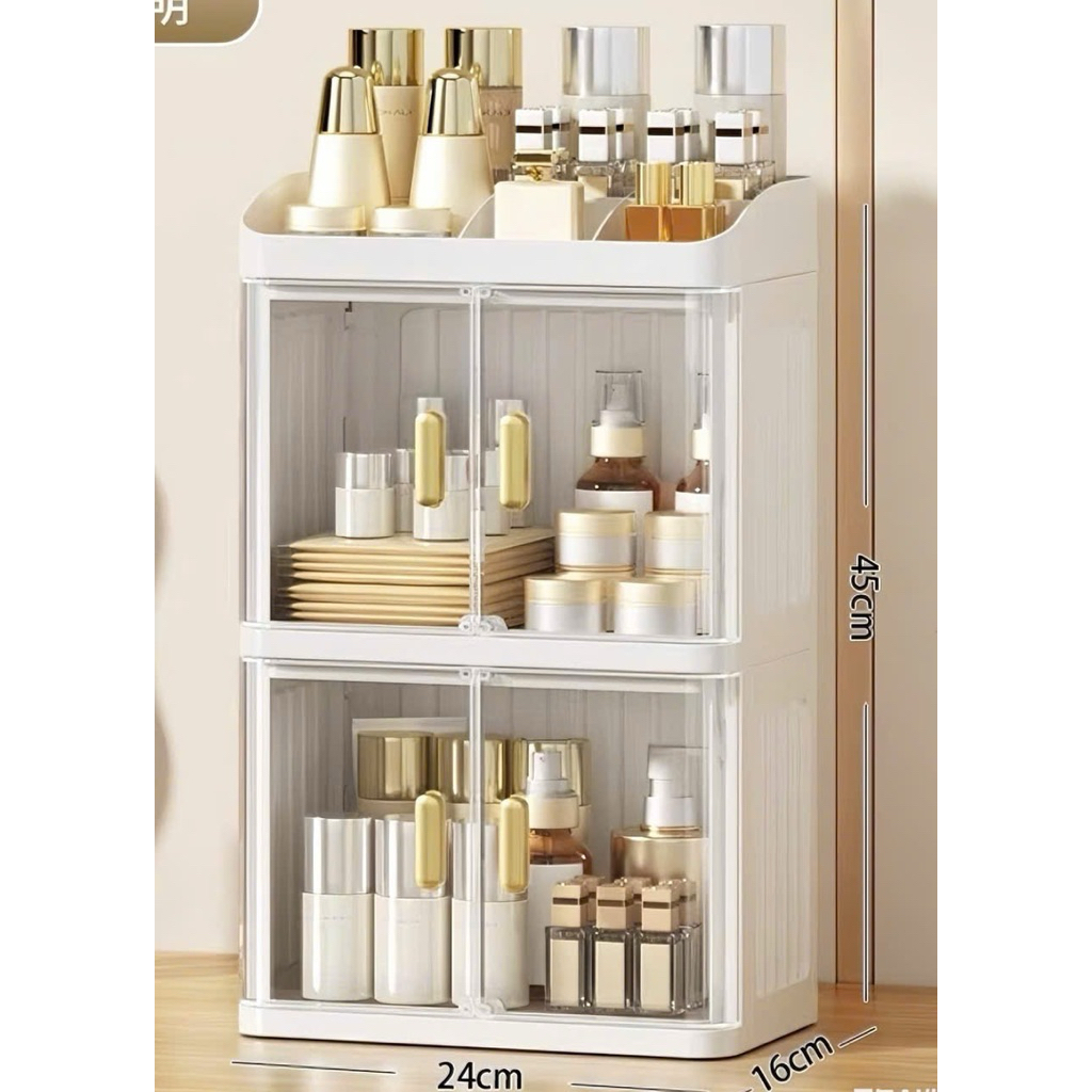 Tủ đựng mĩ phẩm 2 tầng 3 tầng có nắp chống bụi
