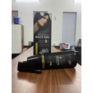 Dầu Gội Phủ Bạc Thảo Dược Bạch Mai, Nhượm Tóc Bạc, Phủ Đen Tóc Trắng Tại Nhà Nhanh Chống. 200ml