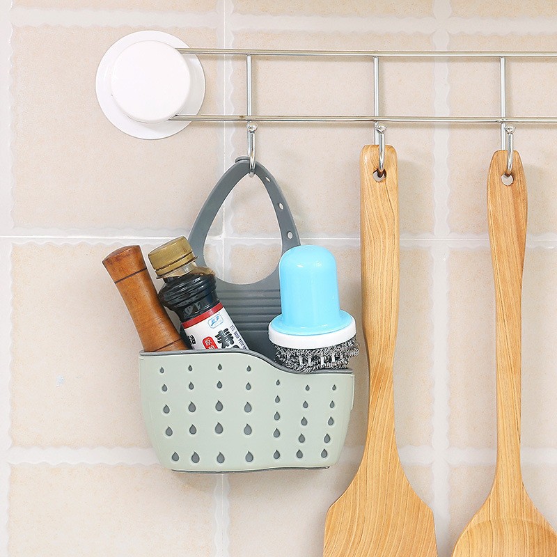 Giỏ Đựng Giẻ Lưới Rửa Bát Loại Dày Thoáng Mát - Giỏ Nhựa Treo Đồ Rửa Chén, Gắn Vòi Nước Bồn Rửa