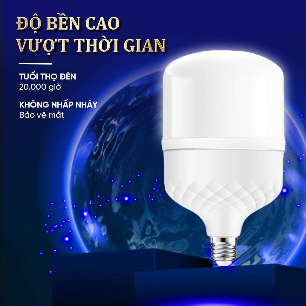 Bóng đèn Led trụ hiệu ATL 20W,30W,40W,50W,60W loại bóng đơn dùng trong nhà, hoạt động bằng điện 220V