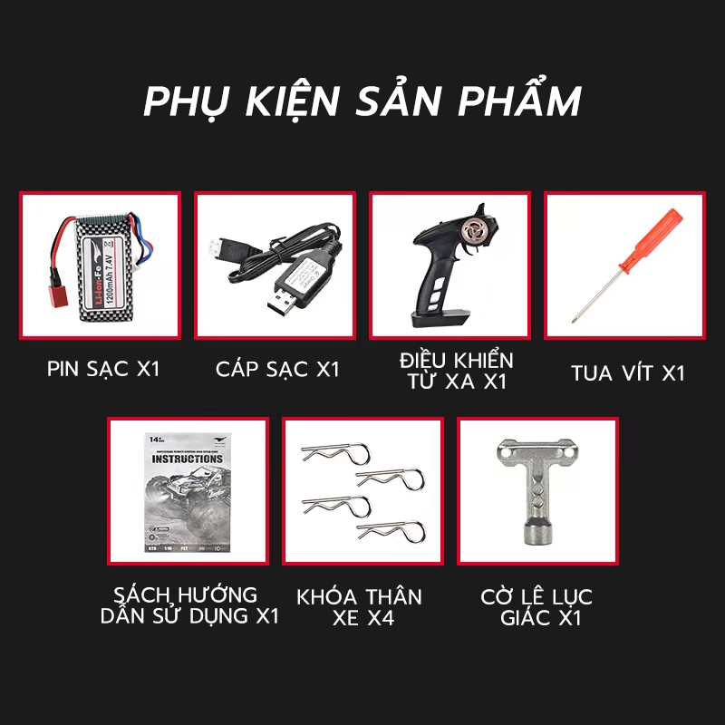 Xe Điều Khiển Từ Xa Tốc Độ Cao 2.4G 4WD Drift 9522-1 1/16 Quy Mô,  Quà Giáng Sinh, Đồ Chơi Cho Bé Trai, Sẵn Sàng Sử Dụn