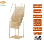 Kệ sách đứng đa tầng, giá sách để báo tạp chí 5 tầng bằng kim loại cao cấp trang trí phòng khách, sảnh quầy spa — ảnh 1
