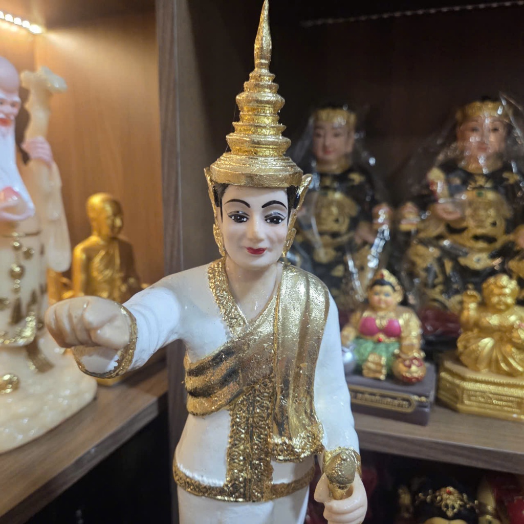 Tượng Nữ Thần Cầm Quyền Trượng Cao 27cm Vật Trang Trí Kệ Tivi Tạo Cảm Giác Bình Yên Cho Gia Đình