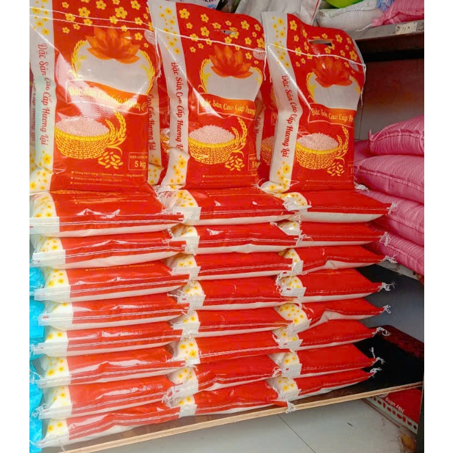5kg Thơm Lài Sông Hậu - Gạo hạt đục - Dẻo, mềm cơm, ngọt cơm, giá siêu tốt - Không chất chống mọt.