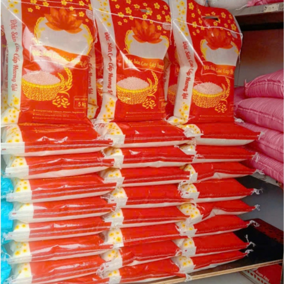 5kg Thơm Lài Sông Hậu - Gạo hạt đục - Dẻo, mềm cơm, ngọt cơm, giá siêu tốt - Không chất chống mọt.