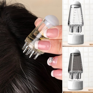 Dụng Cụ Massage Dưỡng Da Đầu - LƯỢC LĂN TINH DẦU DƯỠNG TÓC (DT02) Có Mức Chia Vạch Dung Tích Tiện Lợi