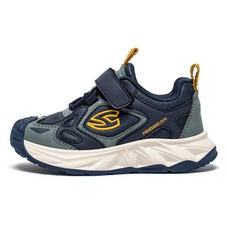 Giày thể thao bé trai HOBIBEAR EK1071 Navy khóa dán có đế EVA mềm mại và TPR chống trượt