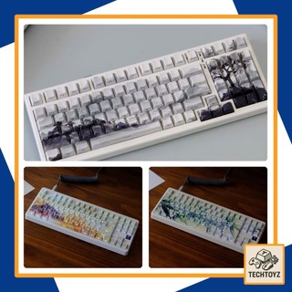 [ Xuyên Led ] Keycaps Thiên Nhiên - PBT Double Shot, DyeSub - Cherry Profile