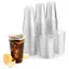 Set 100 ly nhựa có nắp 500ml. Ly nhựa dạng viền dùng 1 lần trong suốt gọn nhẹ, tiết kiệm, chắc chắn