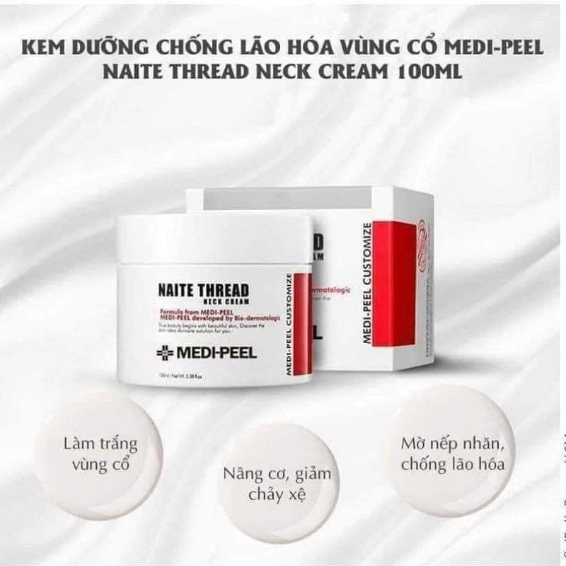 [HÀNG CHÍNH HÃNG] Kem dưỡng da vùng cổ MEDIPEEL sợi naite cao cấp chống lão hóa 100ml