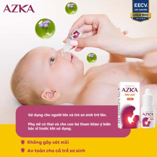 [Lọ 10ml] Nhỏ mũi AZKA Giúp Vệ Sinh Mũi Giảm Nghẹt Mũi Giảm Dịch Nhầy Mũi Dùng Được Cho Trẻ Sơ Sinh