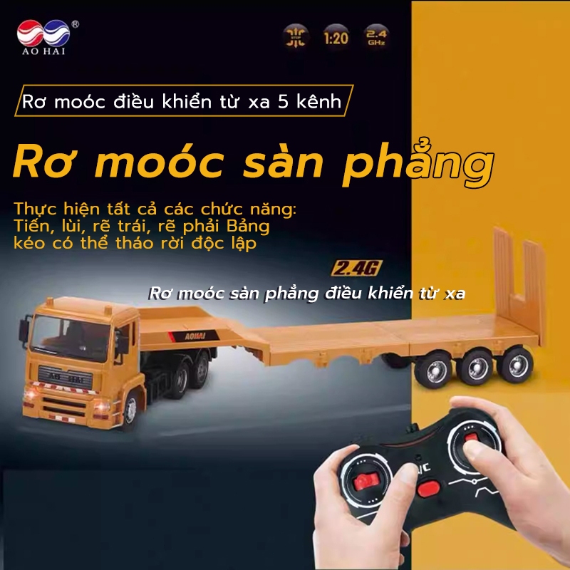 Xe kéo điều khiển từ xa 2.4G, Xe đồ chơi điều khiển từ xa, Xe xây dựng điều khiển từ xa, Điều khiển 4 chiều