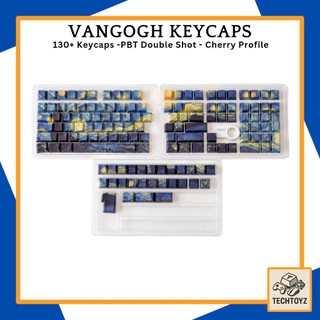 [ Xuyên Led ] Bộ Keycaps Van Gogh - PBT Double Shot, DyeSub - Cherry Profile