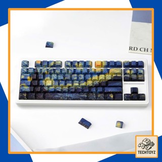 [ Xuyên Led ] Bộ Keycaps Van Gogh - PBT Double Shot, DyeSub - Cherry Profile