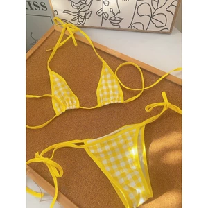 BK029 Bộ đồ lót lọt khe bikini hai mảnh bốc lửa vải lụa mềm - KELLY WANG