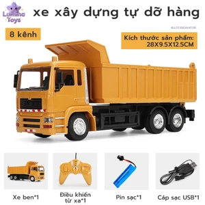 Xe Tải Điều Khiển 2.4G SIÊU NGẦU , Sạc USB, Có Đèn & Âm Thanh, Tỉ Lệ 1:24