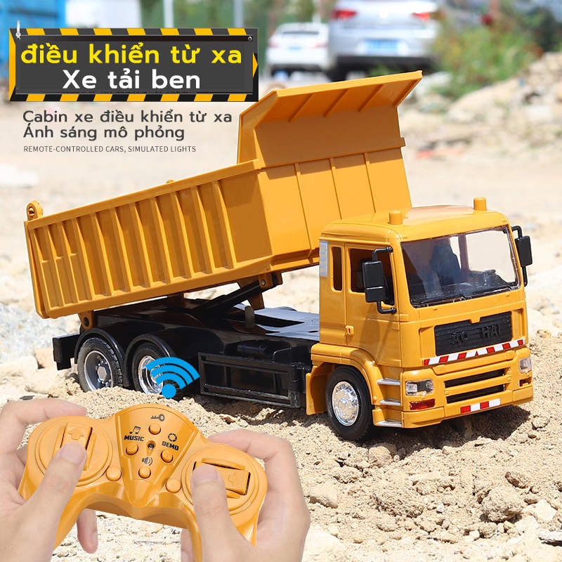 Xe Tải Điều Khiển 2.4G SIÊU NGẦU , Sạc USB, Có Đèn & Âm Thanh,  Tỉ Lệ 1:24