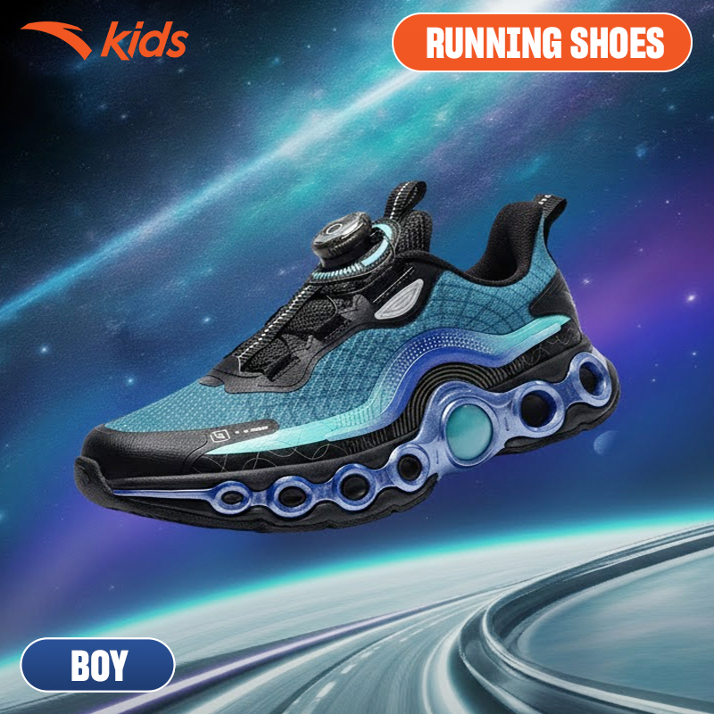 ANTA Kids Energy Ring 11.0 Giày Chạy Thể Thao Bé trai 3125D5588 Size 34-41 Khóa Xoay Tiện Lợi, Đệm Êm Thoáng Khí
