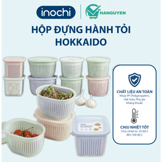 Hộp đựng hành tỏi Hokkaido Inochi - chất liệu an toàn, nắp vặn kín, lõi lưới thoáng khí giữ đồ khô ráo