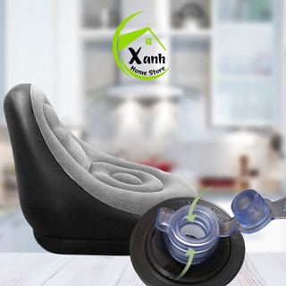 Bộ Ghế Tựa Lưng Bơm Hơi Kiểu Dáng Hàn Quốc GD266 - Bộ Ghế Lười Sofa Bọc Nhung Bơm Hơi Kèm Bơm