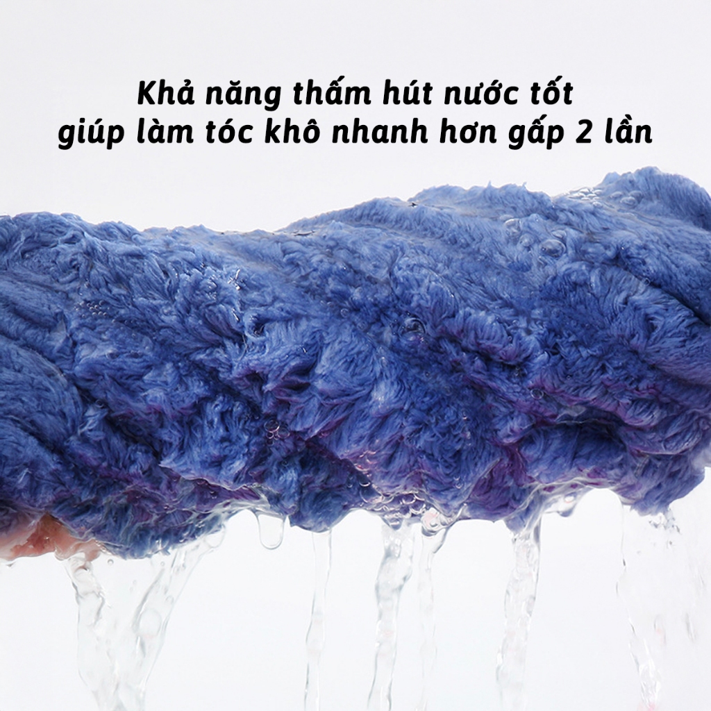 Mũ Quấn Tóc Siêu Thấm Hút Nhanh Khô JYoohome Khăn Ủ Tóc Trùm Đầu Lau Khô Tóc Mềm Mại Tiện Lợi