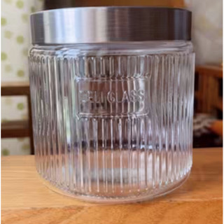 Hũ thủy tinh/ Hũ sọc nắp inox xoáy chặt khít đựng đồ khô, gia vị, muối dưa cà,…