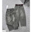 Quần baggy jean phối viền màu xám khói mẫu trend 2025