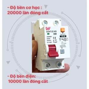 Aptomat chống giật RCCB/RCBO DZ47LE-63,cầu dao chống giật,aptomat chống rò điện,attomat chống giật, thiết bị chống giật