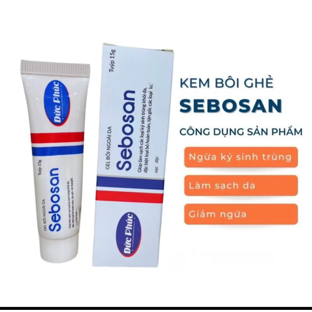 kem bôi Sebosan Permethrin giúp loại bỏ ghẻ, ký sinh trùng trên da ...