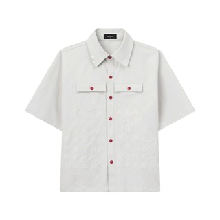 Áo sơ mi chính hãng Mikenco ARCHIVE MONOGRAM KHAKI SHIRT |TẶNG TÚI GIẤY|