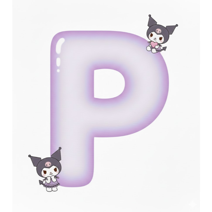 Móc Khoá Chữ  Kuromi Tím Mộng Mơ