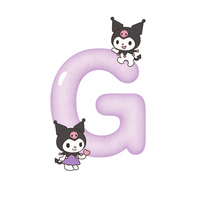 Móc Khoá Chữ  Kuromi Tím Mộng Mơ