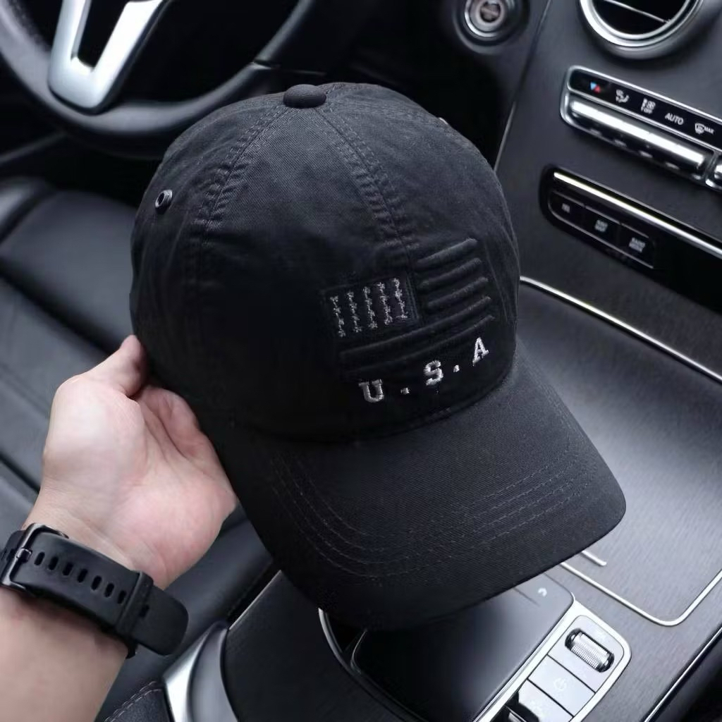 (hàng vnxk) Mũ kết kaki xịn logo US-A - Nón lưỡi trai from mềm unisex cao cấp thời trang nam nữ