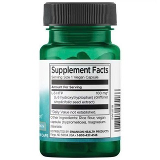 Swanson - Viên uống hỗ trợ giấc ngủ 5-HTP 100mg - 60 viên