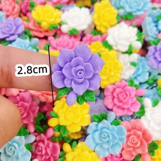 Set 12 Sticker/ Charm gắn dép Hoa đa sắc rực rỡ sắc màu