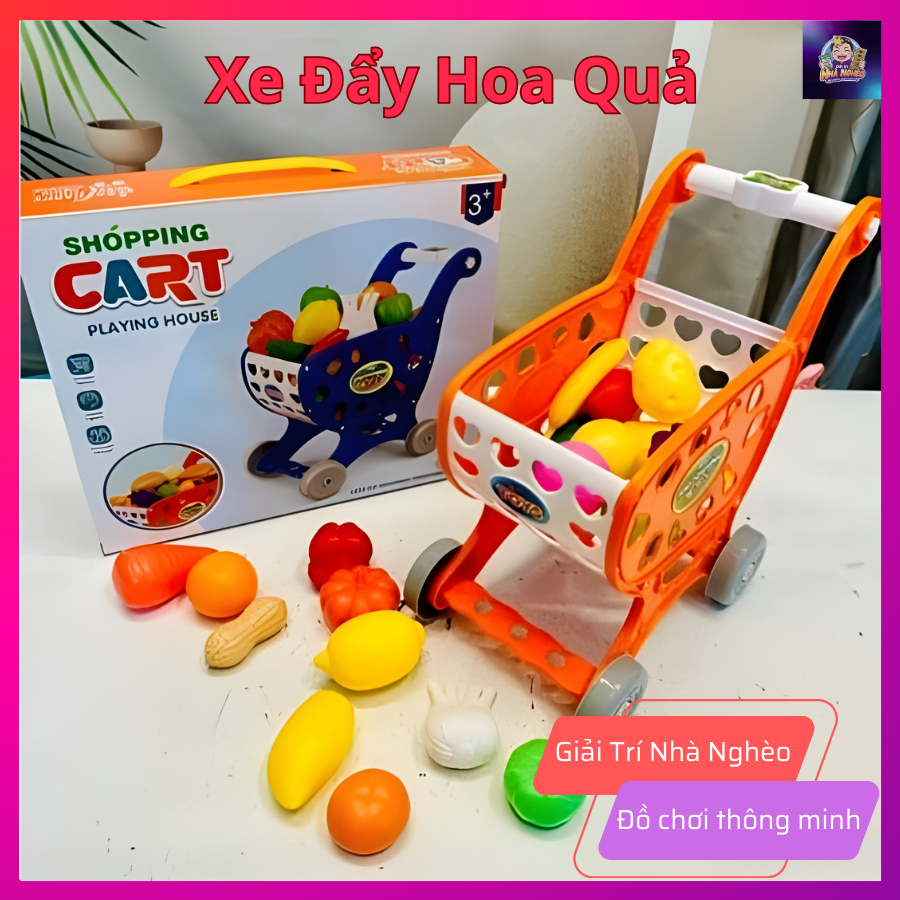 Xe Đẩy Siêu Thị Mini Đồ Chơi Kèm Rau Củ Trái Cây Cho Bé, Mô Hình ...