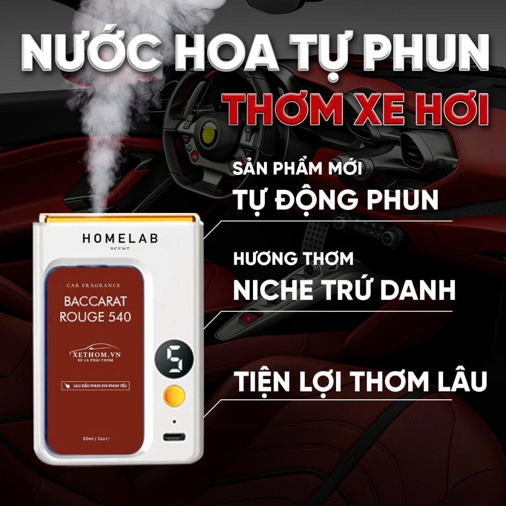 Xịt Thơm Xe Hơi, Máy Tỏa Hương Thơm ô tô Đơn Giản Và Tiện Lợi Nhiều Mùi Hương KS JW MARRIOT / TOMFORD &amp; BARCARAT