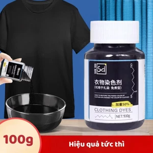 Thuốc Nhuộm Quần Áo Đen Phù Hợp Nhiều Loại Vải, Bột Nhuộm Đen Quần Áo Hiệu Quả 100g DT024