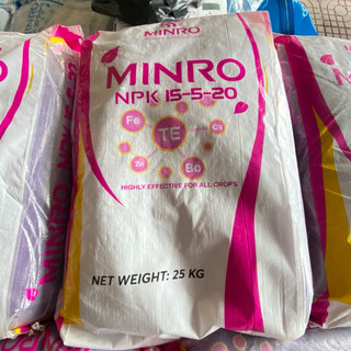 (1kg) Phân NPK 15-5-20 Minro – Phân bón hỗn hợp giúp cây ra hoa, đậu trái, nuôi trái, tăng màu sắc cho hoa kiểng