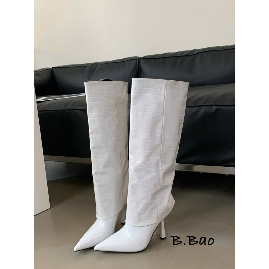 👠👠👠 Bốt da bóng vân cá