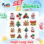 Set 12 Sticker/ Charm gắn dép đêm noel lung linh rực rỡ