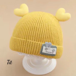Mũ len 2 lớp tai trái tim cho bé - Mũ nón giữ ấm mùa đông