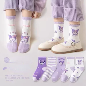 Set 10 đôi tất kuromi - Tất cổ cao dễ thương cho bé