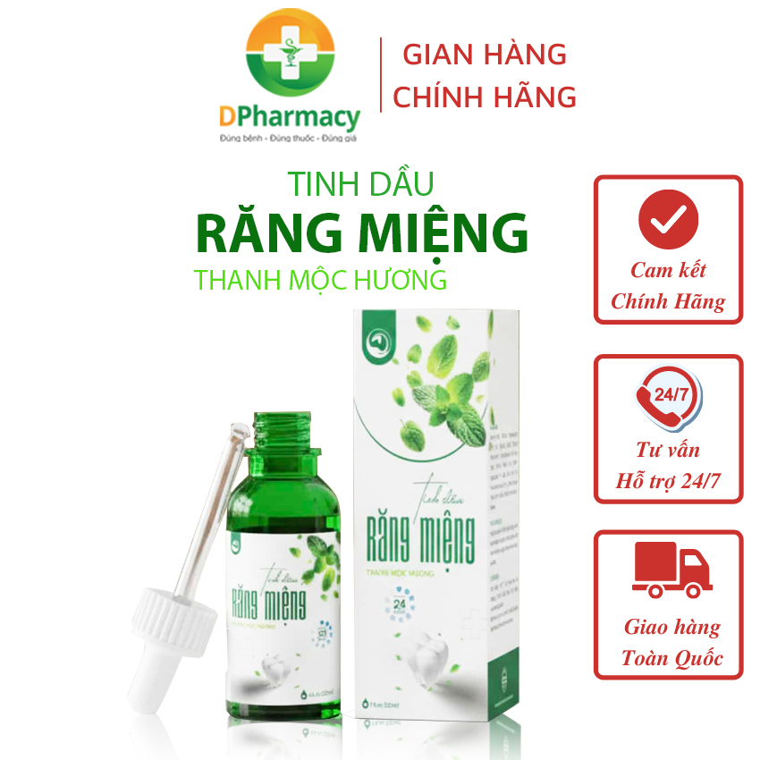 Tinh Dầu Răng Miệng Thanh Mộc Hương,  Giúp Làm Sạch Khoang Miệng Khử Hôi Miệng Nhiệt Miệng 30ml