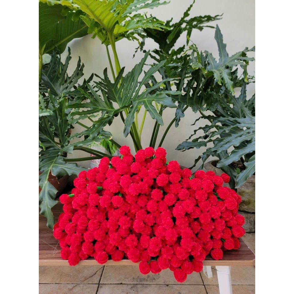 THÀNH PHẨM ĐẦU BÔNG TULIP MINI KẼM NHUNG HANDMADE NHIỀU MÀU TRANG TRÍ HÀNG QUÁN, LỚP HỌC, PHÒNG KHÁCH,... ANGIHOME
