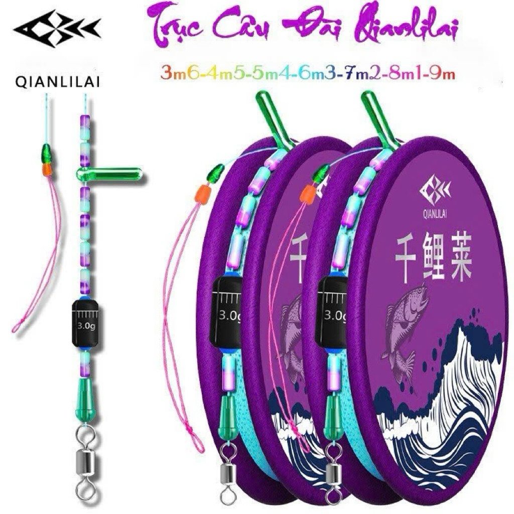 Trục Tím - Trục Câu Đài Buộc Sẵn Qianlilai Cao Cấp