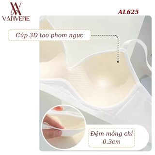 Áo lót nữ học sinh VANVENE AL625, Áo Ngực Cotton Đệm Mỏng 1cm không gọng nâng ngực nhẹ nhàng thoải mái