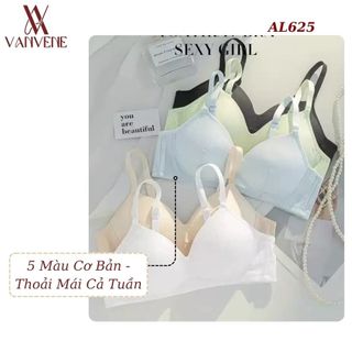 Áo lót nữ học sinh VANVENE AL625, Áo Ngực Cotton Đệm Mỏng 1cm không gọng nâng ngực nhẹ nhàng thoải mái