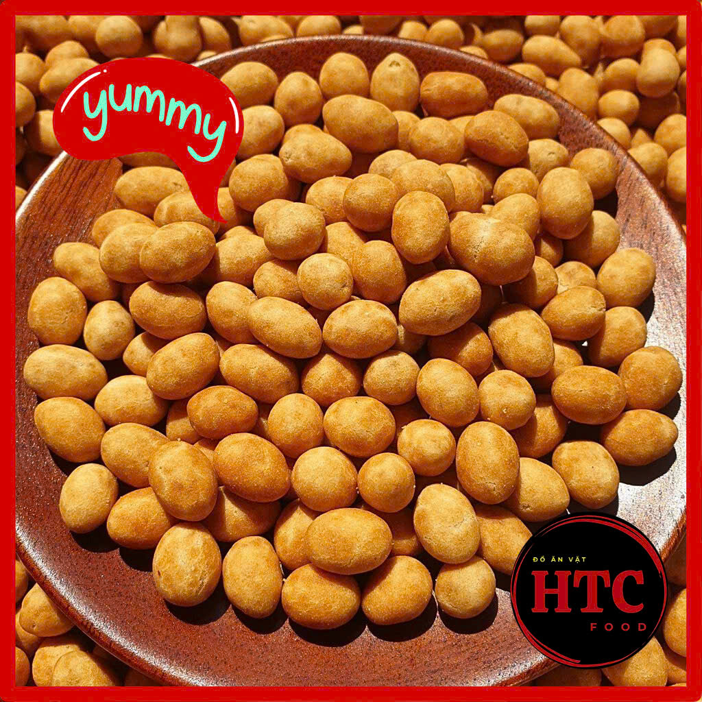 Đậu phộng da cá rang giòn ráo dầu loại ngon, snack đậu phụng đồ ăn vặt ngon, gói 500g/1kg, HTC Food