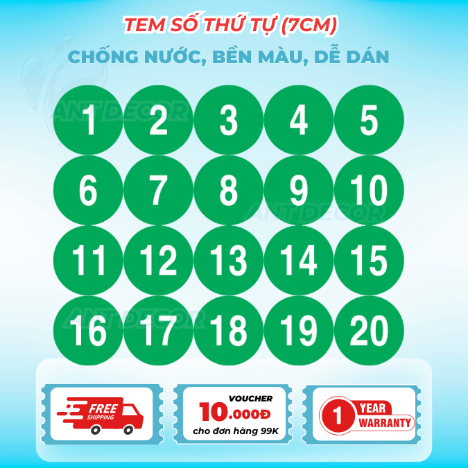 Decal Dán (7cm) Số Từ 1 đến 100 – Giải Pháp Đánh Số Nhanh Chóng và Hiệu Quả